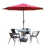 Столы на открытом воздухе и стул зонтик двора балконы Стол столик для чая с железным кофейным молоком и пять наборов на открытом воздухе и стульев
