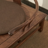 Есть стул Zentang Black Peach Wood Zen, главный стул, кресло с твердым древесиной, новое китайское стиль -стул -Тенон