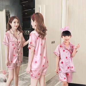 Trẻ em của bộ đồ ngủ lụa cô gái 'dịch vụ nhà phù hợp với mùa hè bé trai và trẻ em của trẻ em quần áo trẻ em lớn mở S mã áo 200 kg