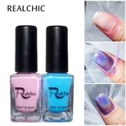 Realchic sơn móng tay hỗ trợ tạo tác nail polish finger cạnh trong suốt chống tràn cao su nail có thể xé