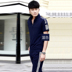 Couple thể thao phù hợp với nam giới mùa hè ngắn tay T-Shirt quần thể thao mùa hè của phụ nữ chạy thường phần mỏng hai mảnh bộ thể thao adidas Thể thao sau