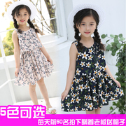 Cô gái ăn mặc mùa hè 2018 mới phong cách nước ngoài Hàn Quốc voan nhỏ hoa thời trang nhỏ tươi trẻ em mùa hè váy