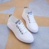 2018 mùa hè mới đáy phẳng dây đeo nhỏ màu trắng giày sinh viên Hàn Quốc hoang dã rỗng breathable giày thường thấp để giúp giày