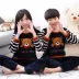 Nam lớn 11-12 mùa đông dài tay áo flannel cô gái đồ ngủ 14-15 tuổi học sinh trung học cơ sở phù hợp với lông cừu đồ ngủ nam phong cách Nhật Bản Nam giới