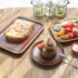 Nhật bản pallet gỗ hình chữ nhật gỗ rắn tấm tròn món ăn hộ gia đình tách trà tấm trà bánh trái cây bánh mì tấm