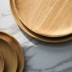 Phong cách nhật bản gỗ rắn vòng món ăn tray vòng món nướng bánh mì bánh snack tấm đĩa trái cây sushi tấm gỗ khay trà gỗ giá rẻ Tấm