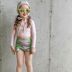 Spot! Hàn Quốc đích thực cô gái cô gái dài tay bơi kem chống nắng áo tắm + bơi trunks + mũ bơi mũ ba mảnh Đồ bơi trẻ em
