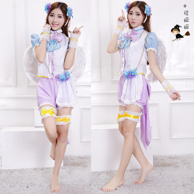 taobao agent Hot selling lovelive Awakening White West Sea Bird Ni Zhen Hya Flower Painted Cosplay maid costume