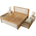 Đôi gỗ rắn giường 1,8 m giường hôn nhân giường tối giản hiện đại Trung Quốc master bedroom ngân sách 1,5m lưu trữ gia đình khí nén - Giường mẫu giường sắt Giường