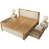 Đôi gỗ rắn giường 1,8 m giường hôn nhân giường tối giản hiện đại Trung Quốc master bedroom ngân sách 1,5m lưu trữ gia đình khí nén - Giường giường cho bé Giường