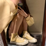 Классическая высокая тканевая повседневная обувь на платформе, новый цвет