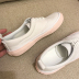 [Sheii Su Yin Yin] thông tin phản hồi ~ Song Jia với màu sắc phù hợp với vải phẳng thể thao giản dị giày trắng giày của phụ nữ Plimsolls