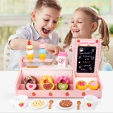 Детский кассовый аппарат, игрушка, семейный реалистичный комплект для мороженого, 3-5-6 лет, подарок на день рождения