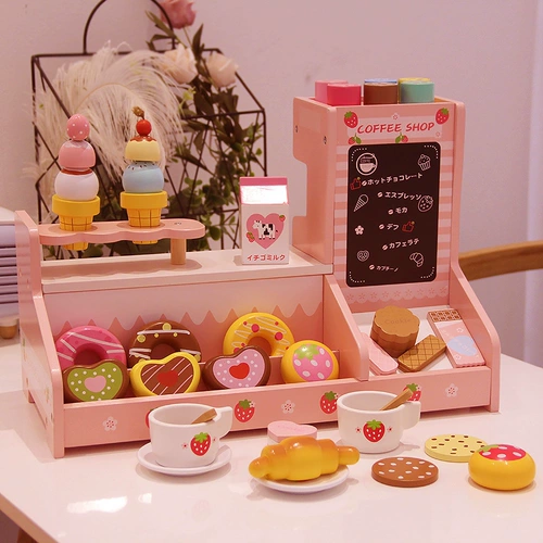 Детский кассовый аппарат, игрушка, семейный реалистичный комплект для мороженого, 3-5-6 лет, подарок на день рождения