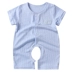 Bé onesies sợi tre tay áo ngắn mở sơ sinh quần áo trẻ em mùa hè phần mỏng quần áo 3-6 tháng 4 siêu mỏng