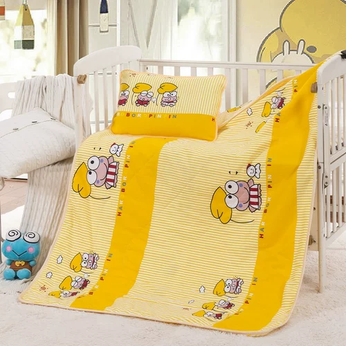 Летнее хлопковое мультяшное детское прохладное одеяло для детского сада для сна, можно стирать