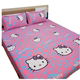 phòng đơn hello kitty hoạt hình lanh tờ trên twill giường quilt phòng ngủ đôi đơn - Khăn trải giường ga trải giường thắng lợi Khăn trải giường