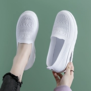 Giày nữ Huaqiang Huili mùa thu đa năng giày y tá màu trắng nhẹ đế dày giày đệm khí chống sốc giày y tế màu trắng cho nữ