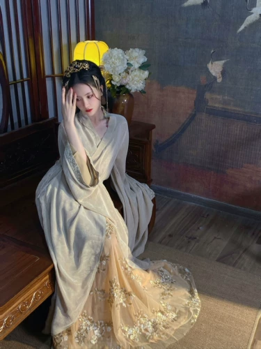 После продажи, Zongzong Estecetic Aesthetic Garden Dream Dream о китайском великолепном породе тяжелой промышленности, вышитая ханфу, ханфу