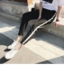 1 Harajuku phong cách bf triều sinh viên thể thao lỏng lẻo quần nữ Hàn Quốc phiên bản của chân hoang dã quần âu chín điểm quần 9.9 bán buôn Khởi động cắt