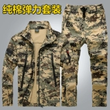 Осенний хлопковый эластичный камуфляжный износостойкий комбинезон, защита от ожогов