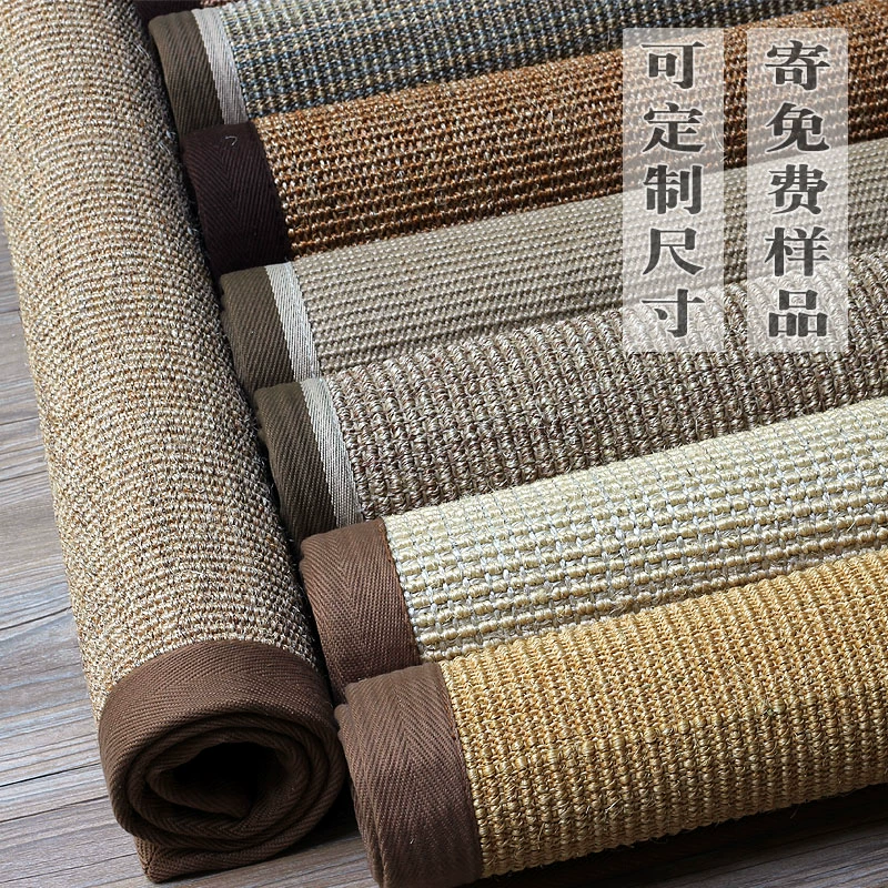 Sisal Thảm Lanh Đay Thảm Cửa Mềm Mại Handmade Ống Hút Phong Cách Phòng Khách Phòng Ngủ Mèo Xước Ban Tất Nam Tùy Chỉnh