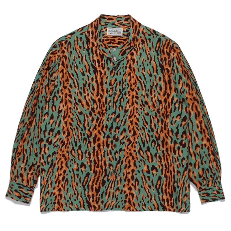 WACKO MARIA 22AW秋冬新款LEOPARD OPEN SHIRT经典豹纹夏威夷长袖
