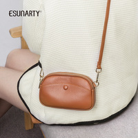 Genuine leather small bag women's mobile phone bag 2026 new style lightweight clutch bag soft leather fashion crossbody mini small bag