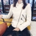 2017 mùa xuân và mùa thu ladies new áo khoác da nhỏ mùa xuân ngắn slim Slim Hàn Quốc pu leather collar đầu máy áo khoác nhỏ Quần áo da