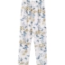 Mùa xuân và mùa hè XL quần pajama nữ phương thức phần mỏng eo cao lỏng quần nhà giản dị có thể mặc chất béo MM quần