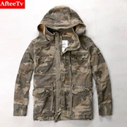 Af Parker áo khoác nam mặc áo khoác trùm đầu mặc giản dị phần dài cotton af coat bông phù hợp với con thú áo quân đội