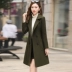 Mùa xuân và mùa thu mới 2019 của phụ nữ Phiên bản Hàn Quốc của phần thời trang giảm béo thon dài của chiếc áo khoác len thắt eo - Áo Hàn Quốc