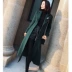 Mùa đông 2019 áo khoác len mới của phụ nữ siêu dài cổ áo mỏng thời trang khí chất áo len màu đen thủy triều - Áo khoác dài Áo khoác dài