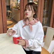 Phiên bản Hàn Quốc của mùa thu 2018 lỏng mới khâu lưới ren trùm đầu lỏng lẻo cô gái lạ áo len nữ