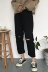 Mùa xuân năm 2018 mới của Hàn Quốc bf gió lỗ cao eo jeans nữ lỏng mỏng quần chân rộng sinh viên chín quần quần jean rách gối nữ Quần jean