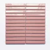 Розовая длинная полоса мозаика для девочки для ванной комнаты настенные плитки интернет -магазин магазин знаменитостей