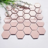 Розовая шестиугольная керамическая мозаика светло -зеленая ванная комната для ванной комнаты туалетная плитка плит