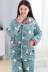 Đồ ngủ phụ nữ mùa đông ba lớp dày bông nữ san hô lông cừu flannel mùa thu cotton áo ấm bên ngoài mặc dịch vụ nhà