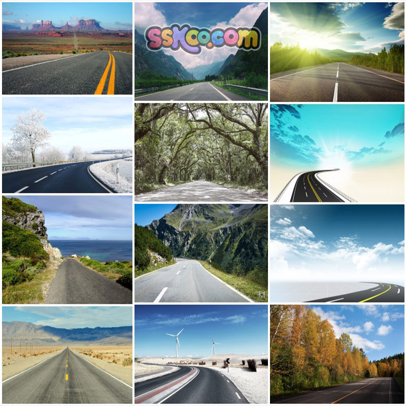 高速公路快速公路风景高清JPG摄影照片壁纸背景图片插图设计素材