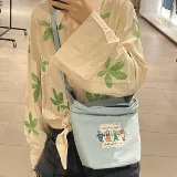 Мультяшная джинсовая сумка через плечо, сумка на одно плечо, Таиланд, с вышивкой