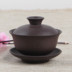 Yi Ore Mine Purple Sand Bowl Bộ trà Kung Fu Bộ trà Ba bát Ba ly Jing Tea Cup Bộ ấm trà lớn bình trà thủy tinh Trà sứ