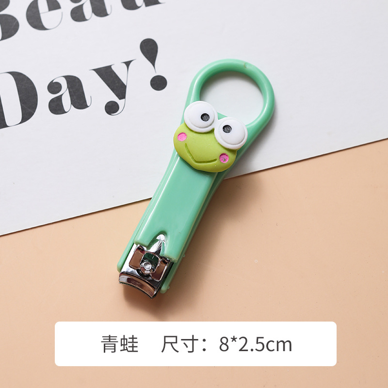 FrogCartoon Nail clippers girl student lovely originality baby baby girl Single pack children trumpet Portable nail cutters
