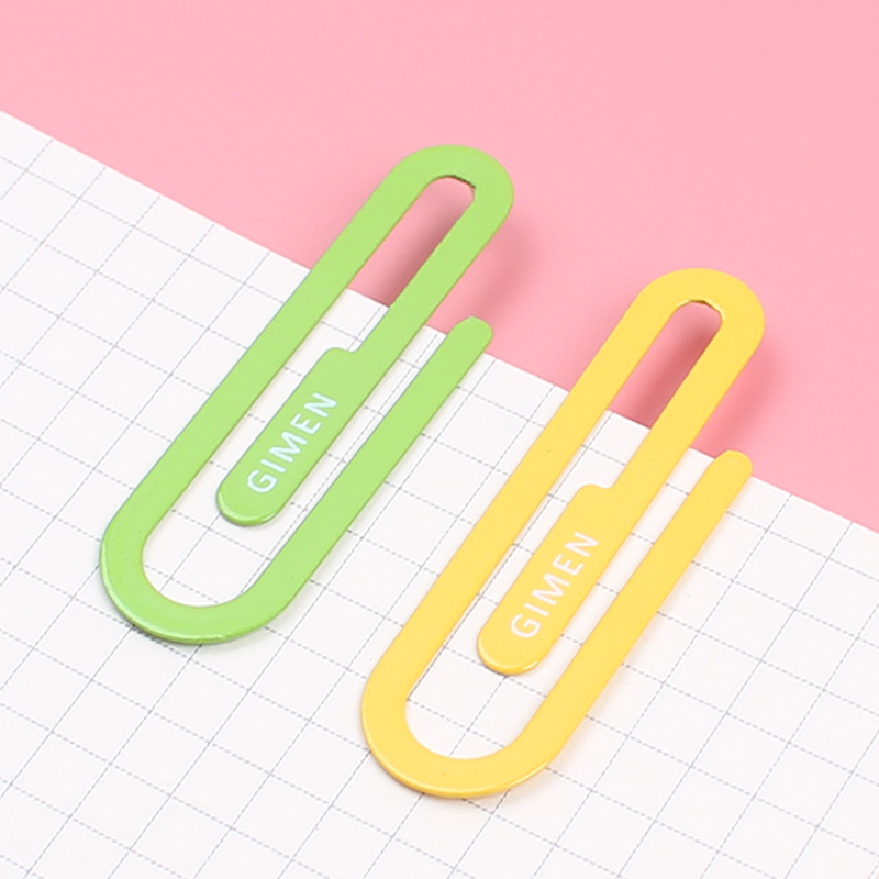 Small Yellow Greenmulti-function originality paper clip colour Binding needle box-packed Large paper clip Stationery Pin to work in an office Paper clip
