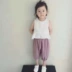 Trẻ em Hàn Quốc quần áo 2018 mùa hè mới Hàn Quốc cô gái giản dị vest váy + muỗi quần hai mảnh phù hợp với quần áo bé gái Phù hợp với trẻ em
