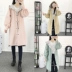 Mùa thu 2018 phiên bản Hàn Quốc mới của chiếc áo gió hai mặt thon gọn mỏng nữ sinh viên dài khoe áo rộng cỡ áo thủy triều áo khoác len cardigan Trench Coat