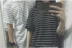 Mùa hè Nhật Bản thương hiệu thời trang sọc đen và trắng ngắn tay T-Shirt nhỏ tươi văn học những người yêu thích ngắn T loose cotton tee nam đồ ngủ nam Áo khoác đôi