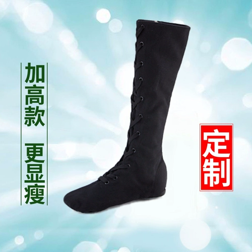 Тканевые этнические танцующие высокие сапоги с молнией, ботинки, 2019