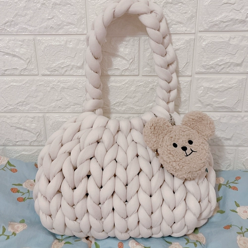 Плетеная сумка через плечо ручной работы, крючок для вязания, клубок пряжи, набор материалов, 2см, «сделай сам»