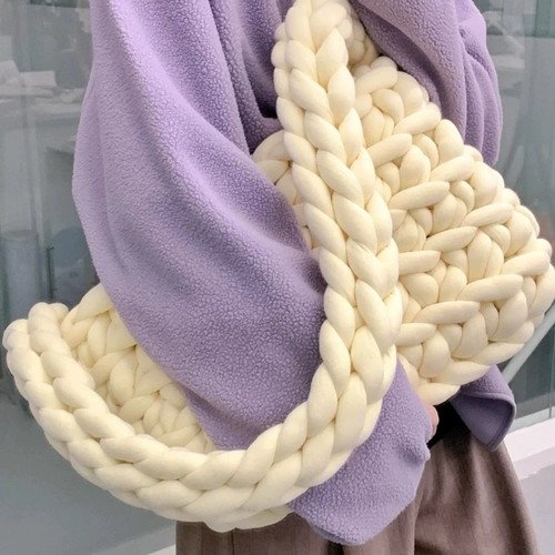 Плетеная сумка через плечо ручной работы, крючок для вязания, клубок пряжи, набор материалов, 2см, «сделай сам»