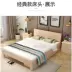 Giường đơn gỗ rắn giường nhà máy sàn lưu trữ giường 1,5 m giường đôi gỗ thông gia cố - Giường